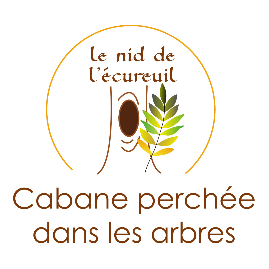 logo Cabane perchée dans les arbres, création Reflet d'Expression logo Cabane perchée dans les arbres, création Reflet d'Expression