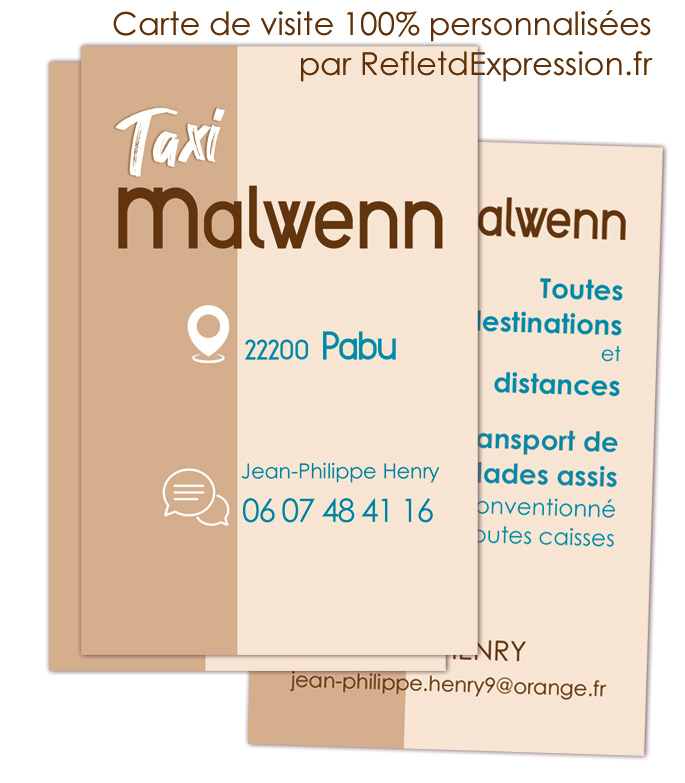 Cartes de visite 100% personnalisées, par reflet d'expression Cartes de visite 100% personnalisées, par reflet d'expression